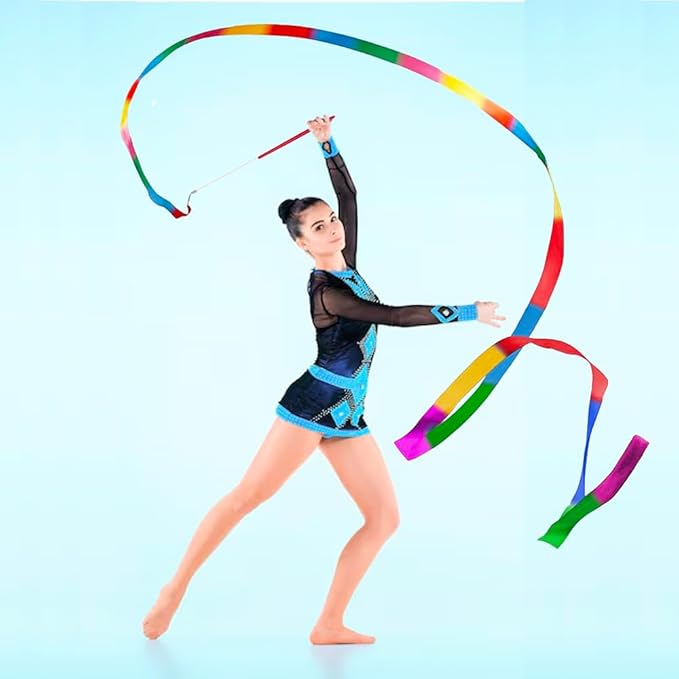 20Pack Rainbow Ribbon Streamers, Dance Ribbon Streamers Wands - Image 4