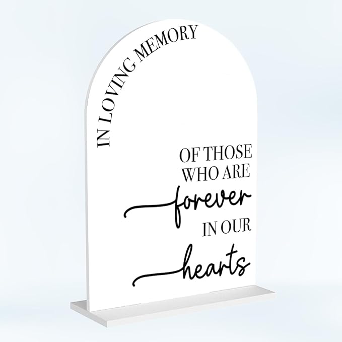 In Loving Memory Wedding Sign Memorial Sign Decor Stuff Acrylic Arch Memory by Unknown