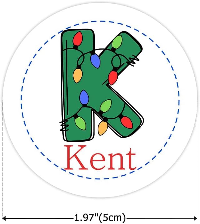 Personalized Christmas Name Stickers Xmas Decorations Initial Gift Stickers | 4 - Image 9