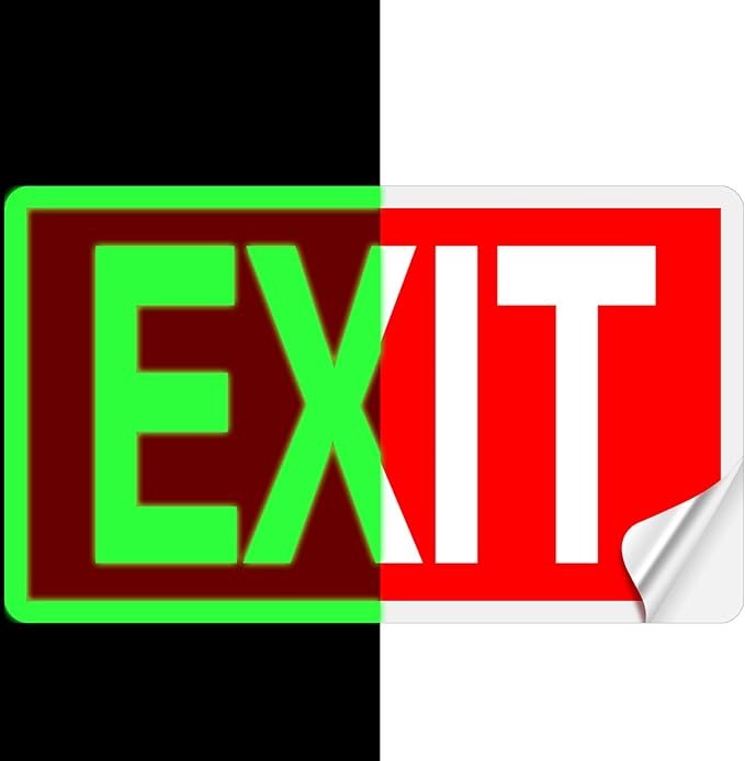 10 Pcs Glow in the Dark Exit Signs - Image 4