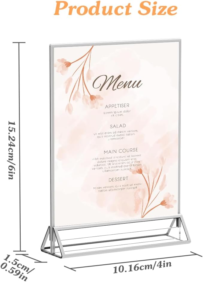 16 Pack 4x6 Clear Acrylic Sign Holders - Image 3