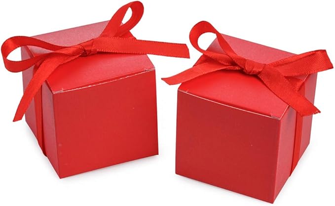 AWELL Red Gift Candy Box Bulk 2x2x2 inches by AWELL