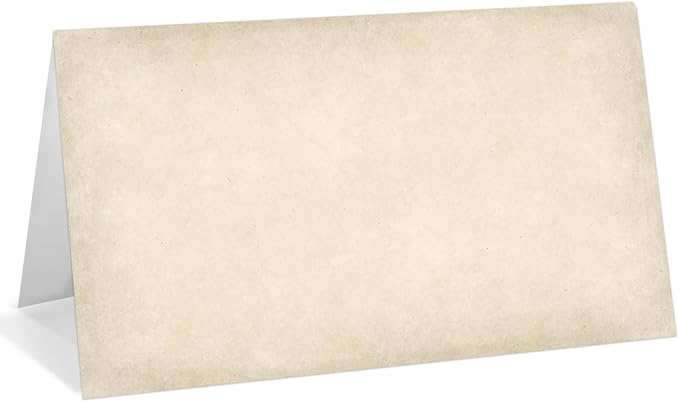 25 Pack Vintage Brown Place Cards, Editable Name Cards by WwongxianB
