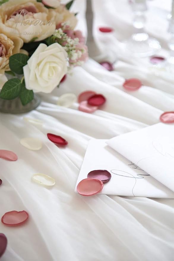 Floroom 500pcs Rose Petals Red Fake Faux Silk Flower Petals - Image 3