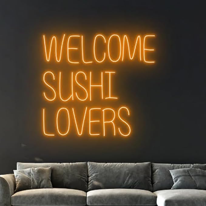 Welcome Sushi Lovers Neon Sign, Japanese Food LED Sign, Sushi Neon Light - Image 4
