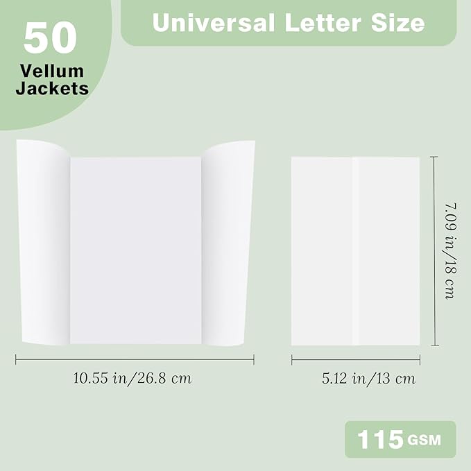 JAGERGREEN 50 Pack Vellum Jackets - Image 2