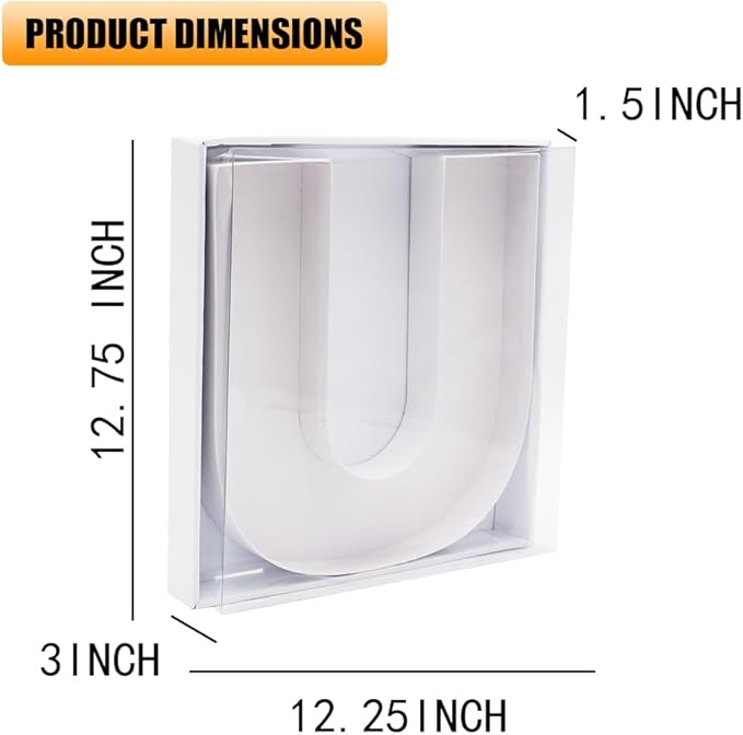 12" Fillable Cardboard Letter Charcuterie Gift Cupcake Box - Image 2