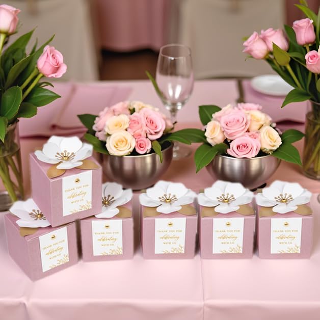 FEIYI 20 PCS Dusty Rose Gift Boxes, 3 In 1 Favor Boxes - Image 7