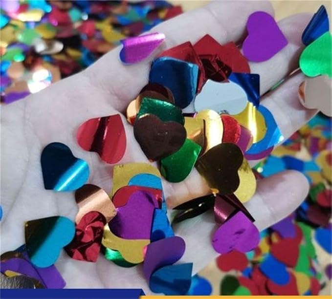 Metallic Glitter Heart Shaped Foil Confetti - Image 3