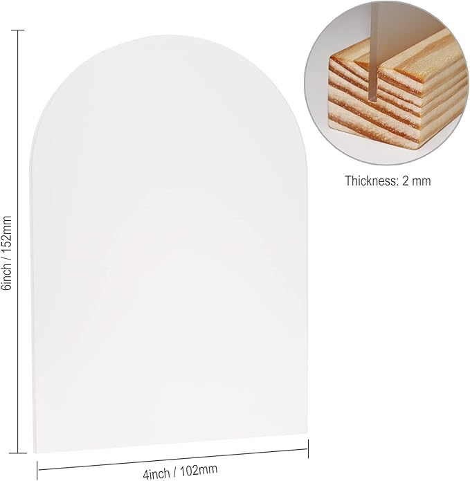 Frosted Blank Arch Acrylic Sign - Image 3