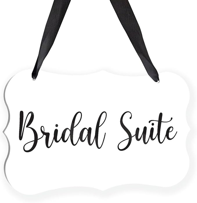 Acrylic Wedding Sign, Ring Bearer Sign, Bridal Suite Decorations, by Unknown
