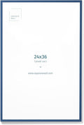 Opposite Wall - 24x36 in - Real Wood Blue Picture Frame - Lightweight, by OppositeWall