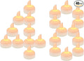 48pcs Warm White Flameless Waterproof LED Floating Tealights Candles by TLNFHRPI