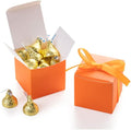 AWELL Orange Gift Candy Box Bulk 2x2x2 inches by AWELL