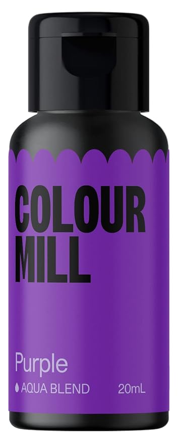 Colour Mill Aqua Blend Water-Based Food Coloring, 20 Milliliters Purple by ColourMill