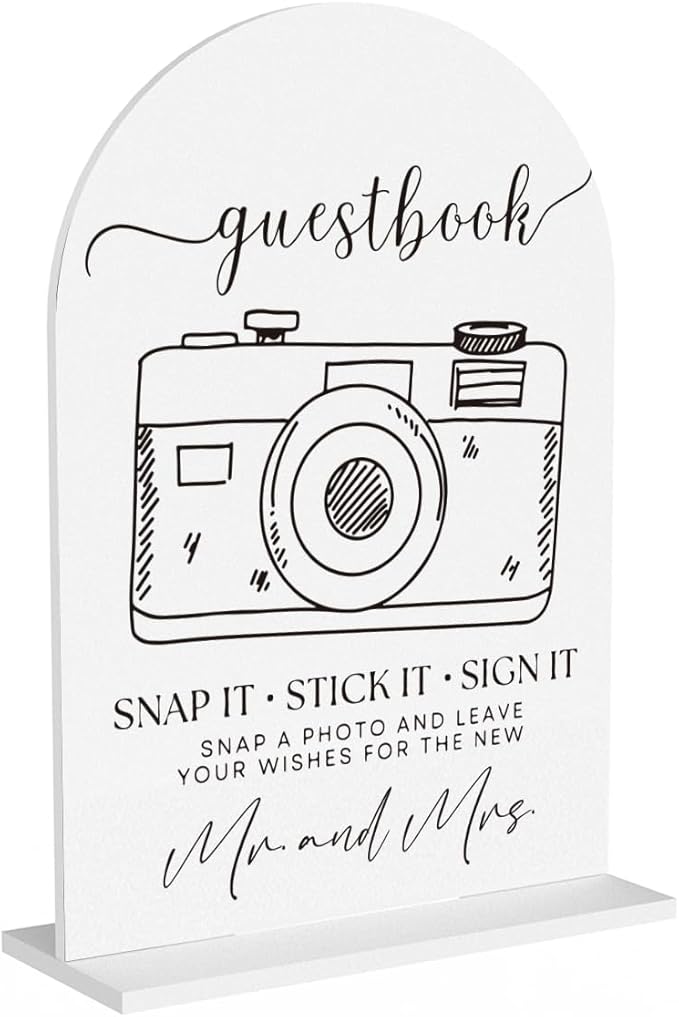 Wedding Photo Guest Book Sign, Guest Book Desk Decor by Unknown