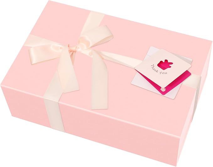 Rinrda Large Pink Gift Box, 13.75"x9"x4.5", Gift Boxes by Rinrda