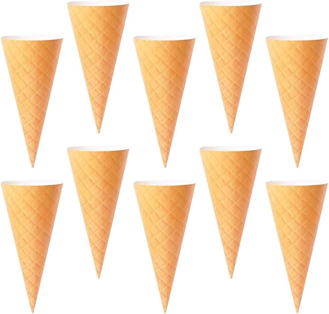 LUOZZY 10PCS Ice Cream Cone Flower Bouquet Wrapping Paper Petal Cones - Image 2