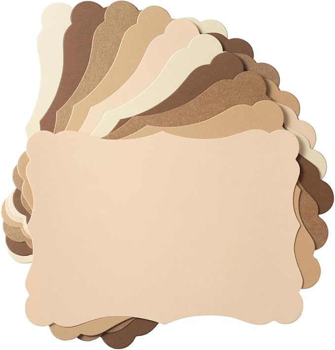 50 Pack Blank Kraft Cards Cardstock Thick Paper Brown Greeting Cards by Homtable