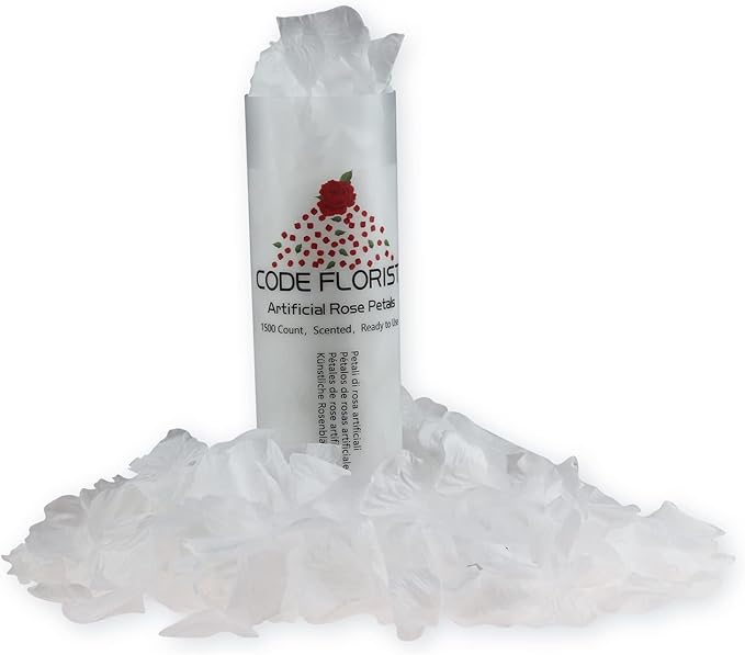 CODE FLORIST 1500 PCS White Silk Rose Petals - Image 6