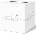 QIKSION White Wedding Card Box, Wedding Reception, Graduation, Baby Shower by QIKSION