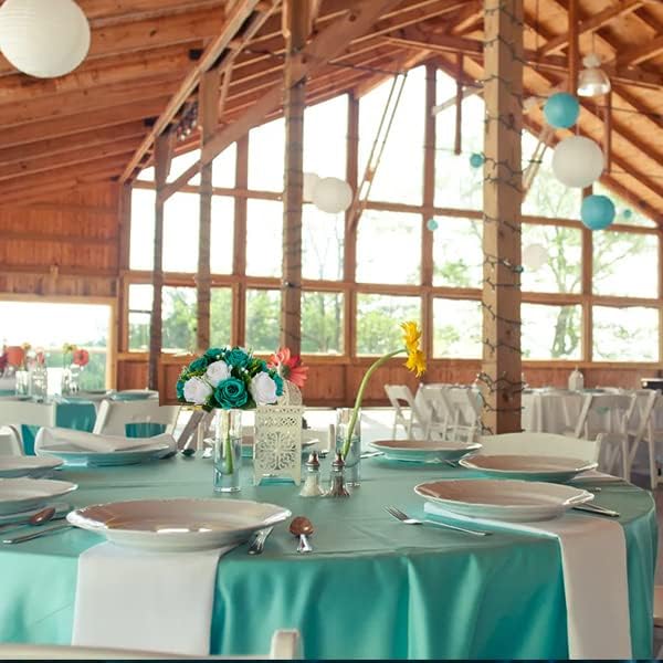 BLOSMON Teal Flowers Artificial Centerpieces: 6 Pcs Fake Roses Flowers Balls - Image 7