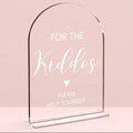 Wedding Sign，For The Kiddos Wedding Sign, Kids Wedding Activities Acrylic Plaque by NGLIV