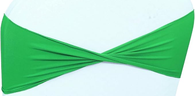 VDS Pack of 250 PCS | Light Green | Spandex Chair Sashes Bows Without Buckle | - Image 3