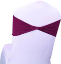 MDS Pack of 25 Spandex Chair Sashes Bows Elastic Stretch Dining Chair Bands by MDS