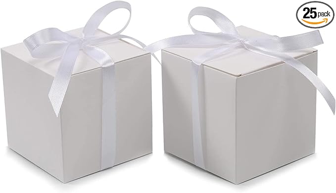 COTOPHER 25pcs Wedding Favor Boxes, Paper Gift Boxes 3x3x3 Inches Small Gift by COTOPHER