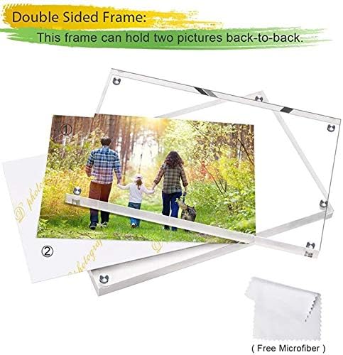 Boxalls 6x8 Inches Acrylic Picture Frame, Double Sided Clear Frameless Photo - Image 3