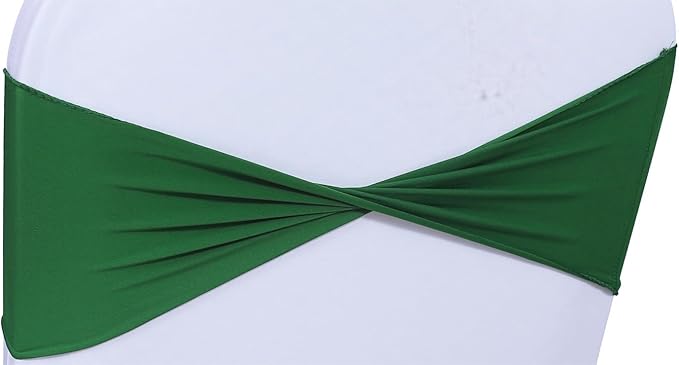 MDS Pack of 250 Spandex Chair Sashes Bows Elastic Stretch Dining Chair Bands - Image 2