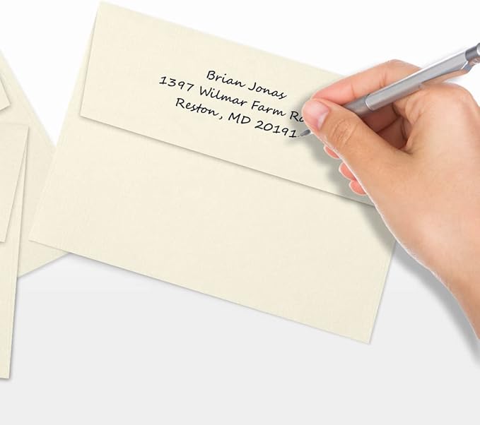 LUXPaper A7 Invitation Envelopes | Peel & Press | 5 1/4" x 7 1/4" | Natural - Image 6