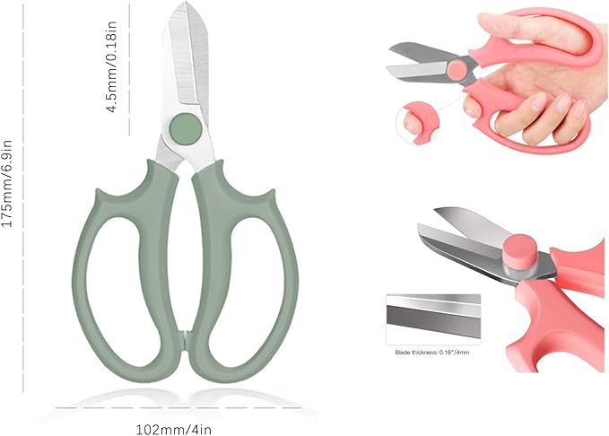 Leize Flower Scissors, Premium Thickened Stainless Steel Floral Shears - Image 2