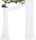 MLMC White Sheer Wedding Arch Draping Fabric 1 Panel 29" x 20 FT Extra Long by MLMC