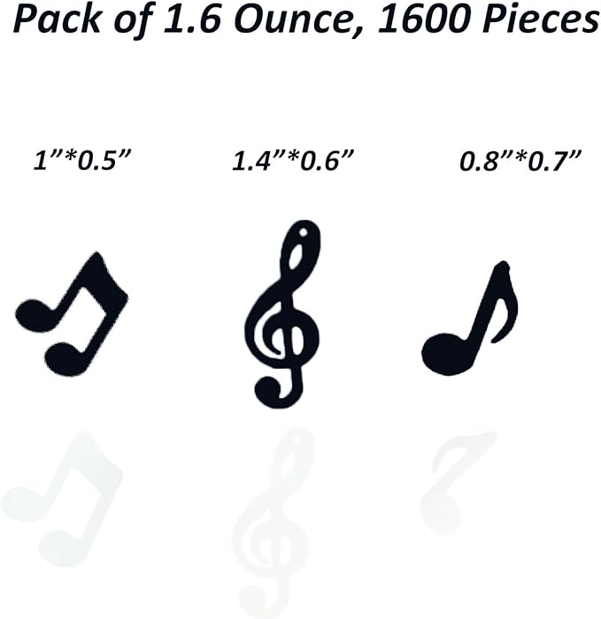 Confetti Musical Notes Sequins Table Musical Clef Cutout Metallic Foil - Image 2