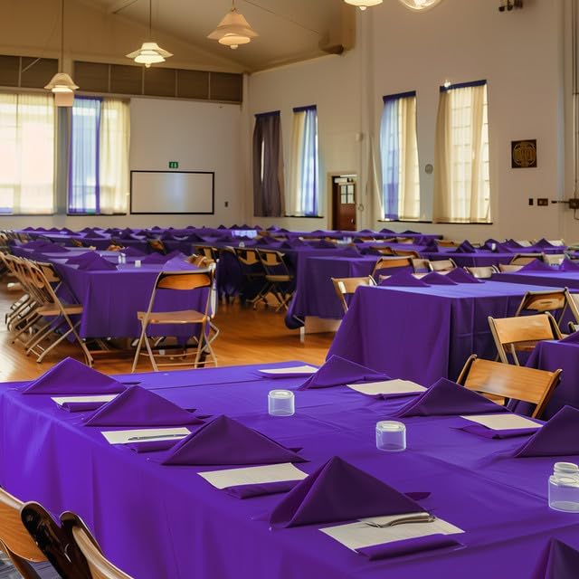 Purple Plastic Table Cover Roll - 54IN x 100FT - Image 3