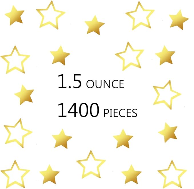 Confetti Star Metallic Foil Confetti Sprinkles - Image 4