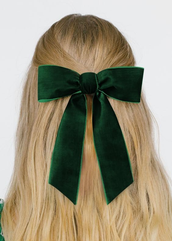 Dark Green Velvet Ribbon 1.5'' 25 Yards - Image 2