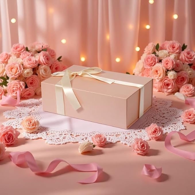 Rinrda Large Pink Gift Box, 13.75"x9"x4.5", Gift Boxes - Image 5