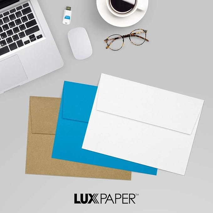 LUXPaper A7 Invitation Envelopes | Peel & Press | 5 1/4" x 7 1/4" | Brilliant - Image 6