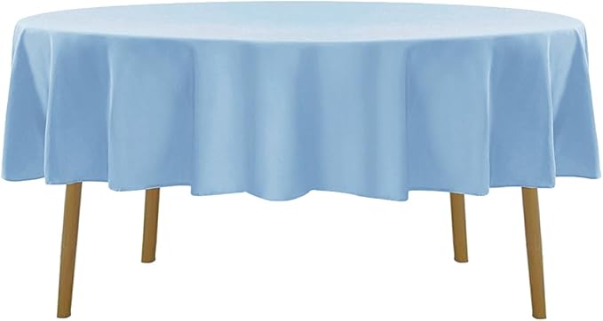 60 inch Round Tablecloth Washable Polyester Table Cloth Decorative Table Cover - Image 2