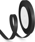 3/8 Inch 25 Yards Satin Ribbon Black, Solid Color Fabric Ribbon by HimBen