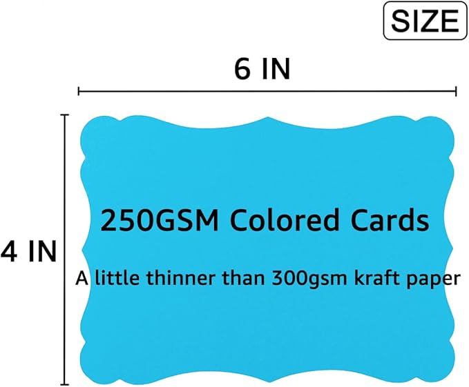 50 Pack Blank Kraft Cards Cardstock Thick Paper Brown Greeting Cards - Image 2