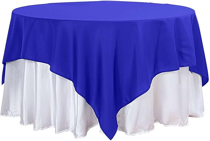 Efavormart 90" Royal Blue Wholesale Linens Polyester Square Linen Tablecloth - Image 6