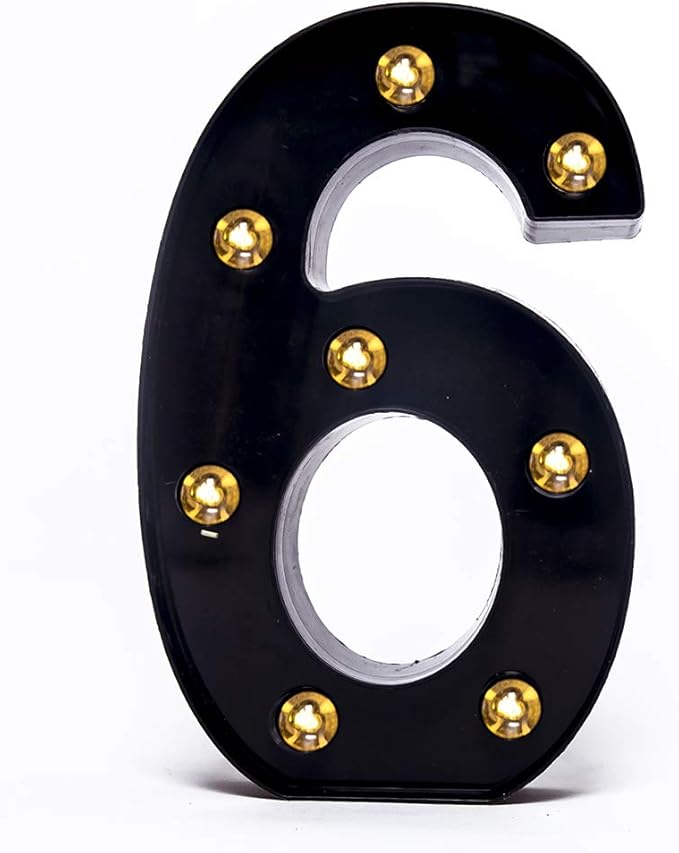 Foaky Black LED Marquee Number Lights Sign Light Up Marquee Number Lights Sign by Foaky