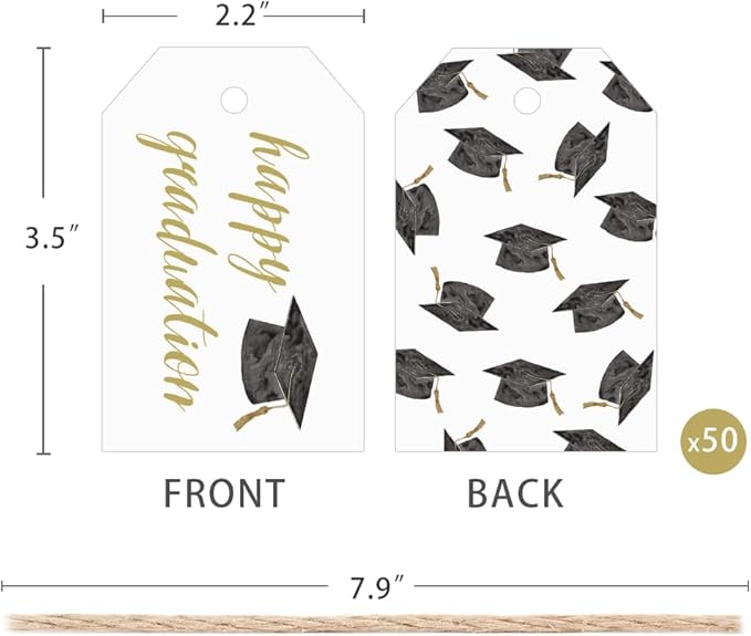 50 Pcs Graduation Gift Tags, Congrats Grad Party Favors Gift Tags - Image 4