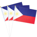 Philippines Flag Filipino Flag, Small Mini Handheld Philippines Flags on Stick by Mflagperft