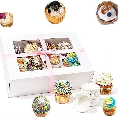 Rarapop 30 Pack Cupcake Boxes Hold 12 Standard Cupcakes, Food Grade Cupcake - Image 6