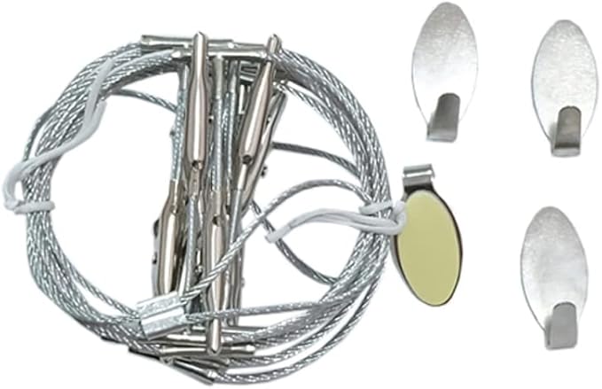Multi-Purpose Steel Wall Hanging Photo Display Cable Wire Rod String - Image 7